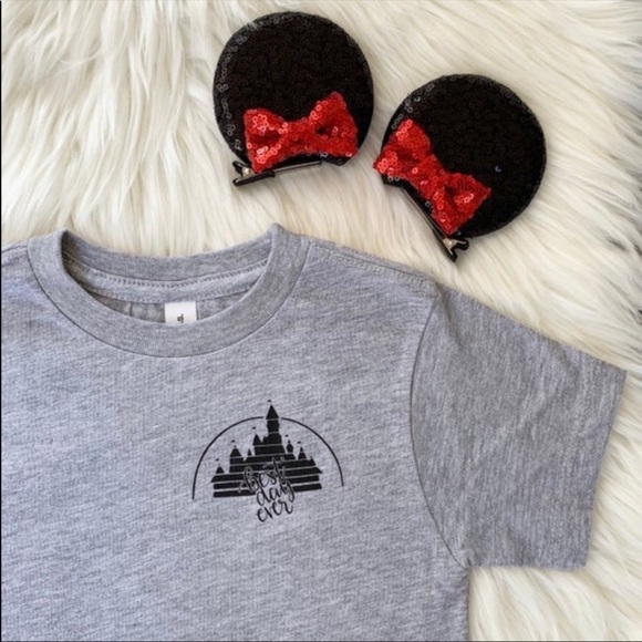 Toddler Gray Disney Shirt Best Day Ever Bella and Canvas Size 2T-5T - Picture 3 of 4